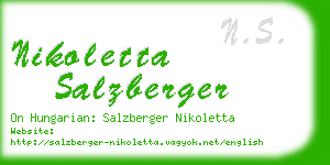 nikoletta salzberger business card